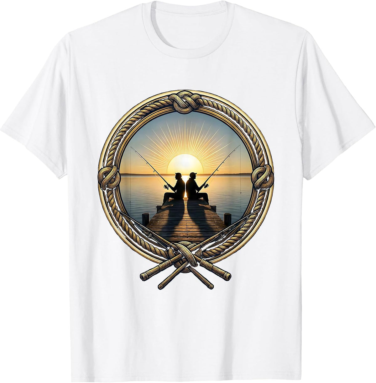 Men's Son In Law Favorite Child Fishing Dock Design T-Shirt - White
