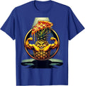 Pineapple Pizza Crown Funny Food Humor Graphic T-Shirt - Royal Blue