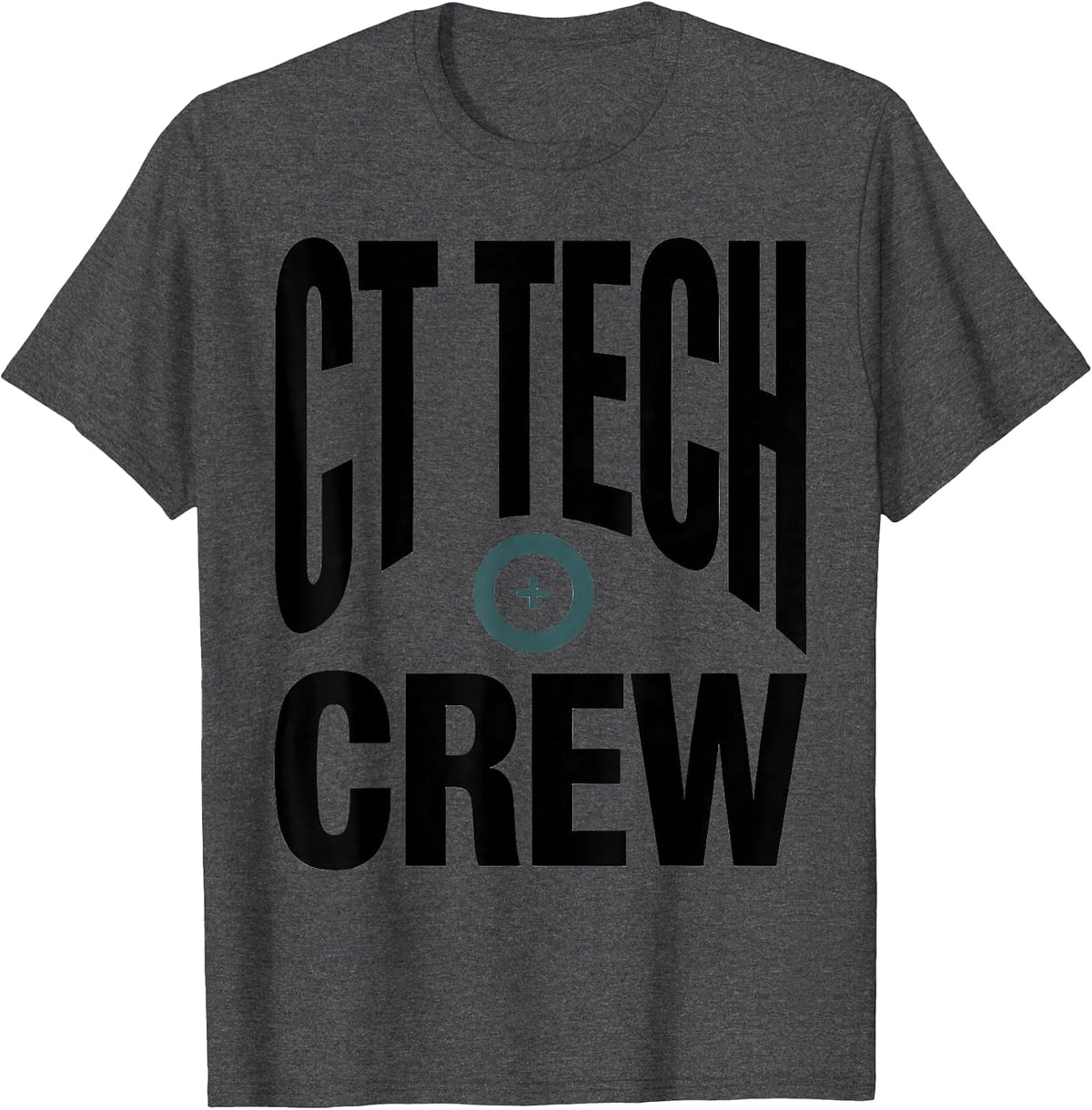 Men's CT Tech Crew Minimalist Radiology Tech Humor Appreciation T-Shirt - Dark Heather Grey