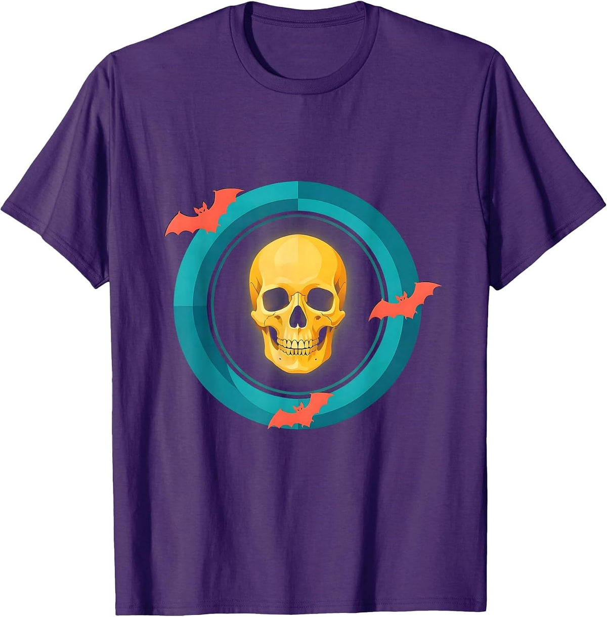 Men's MRI Skull Halloween Radiology Tech Humor T-Shirt - Purple