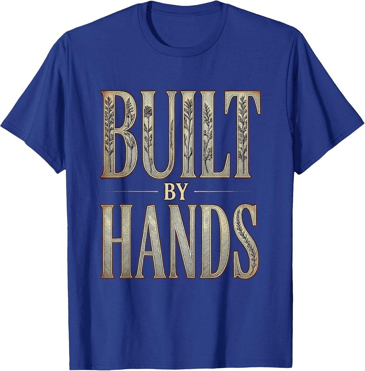Built by Hands Labor Day Toolbelt Design T-Shirt - Royal Blue