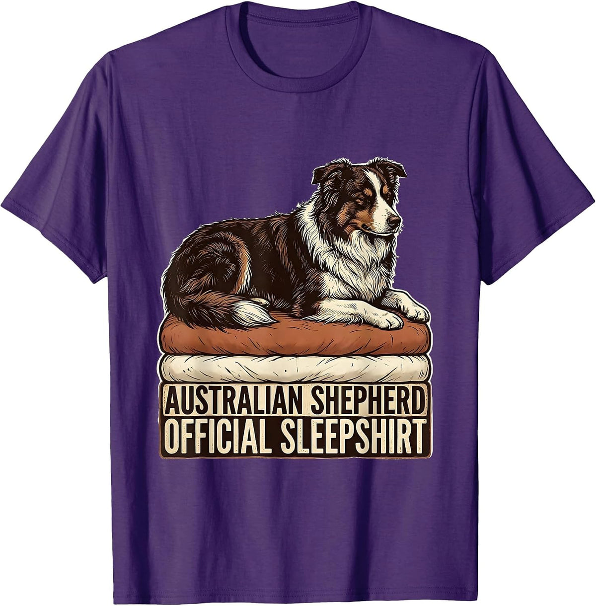 Australian Shepherd Official Sleepshirt Dog Lover T-Shirt - Purple