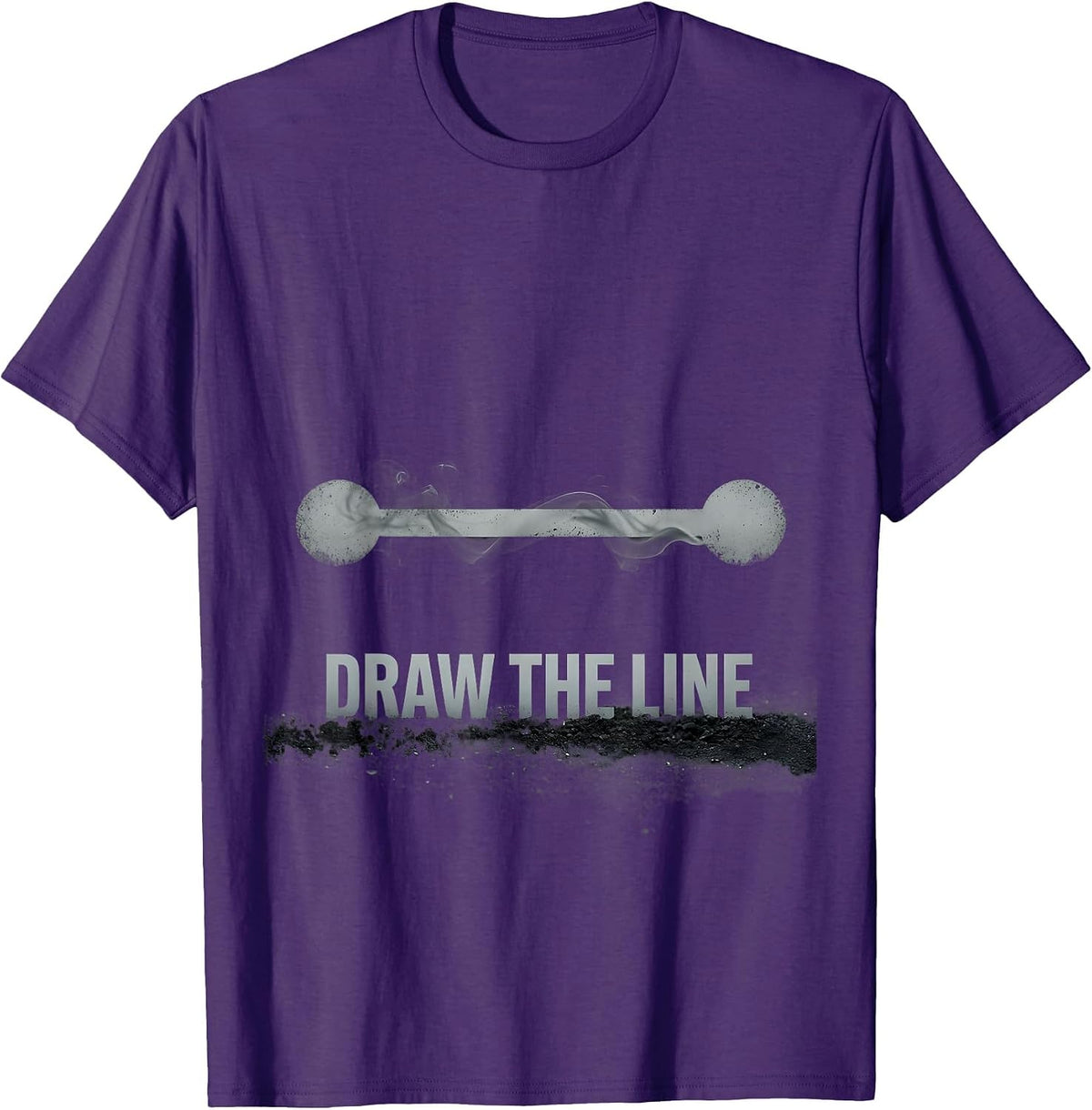 Men's Draw The Line Funny Math Teacher Math Nerd Humor T-Shirt - Purple
