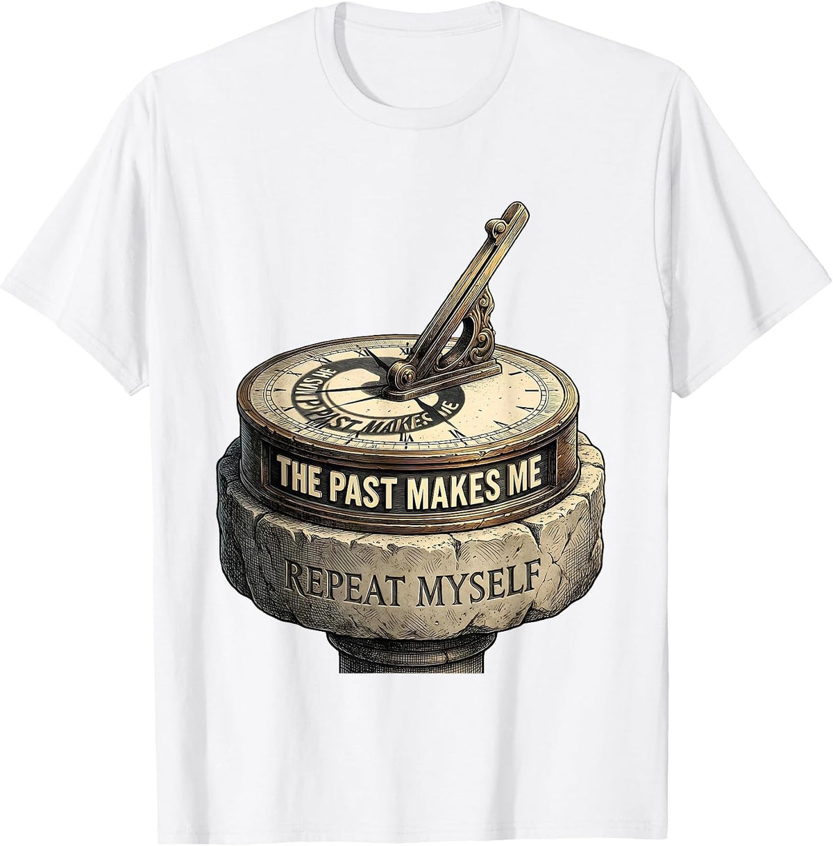 Men's The Past Makes Me Repeat Myself Funny History Teacher T-Shirt - White