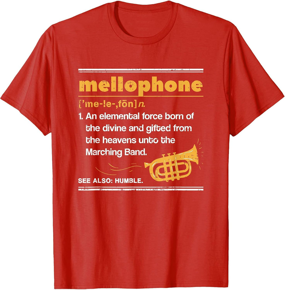 Mellophone T-Shirt I Definition Shirt French Horn Tee T-Shirt - Red