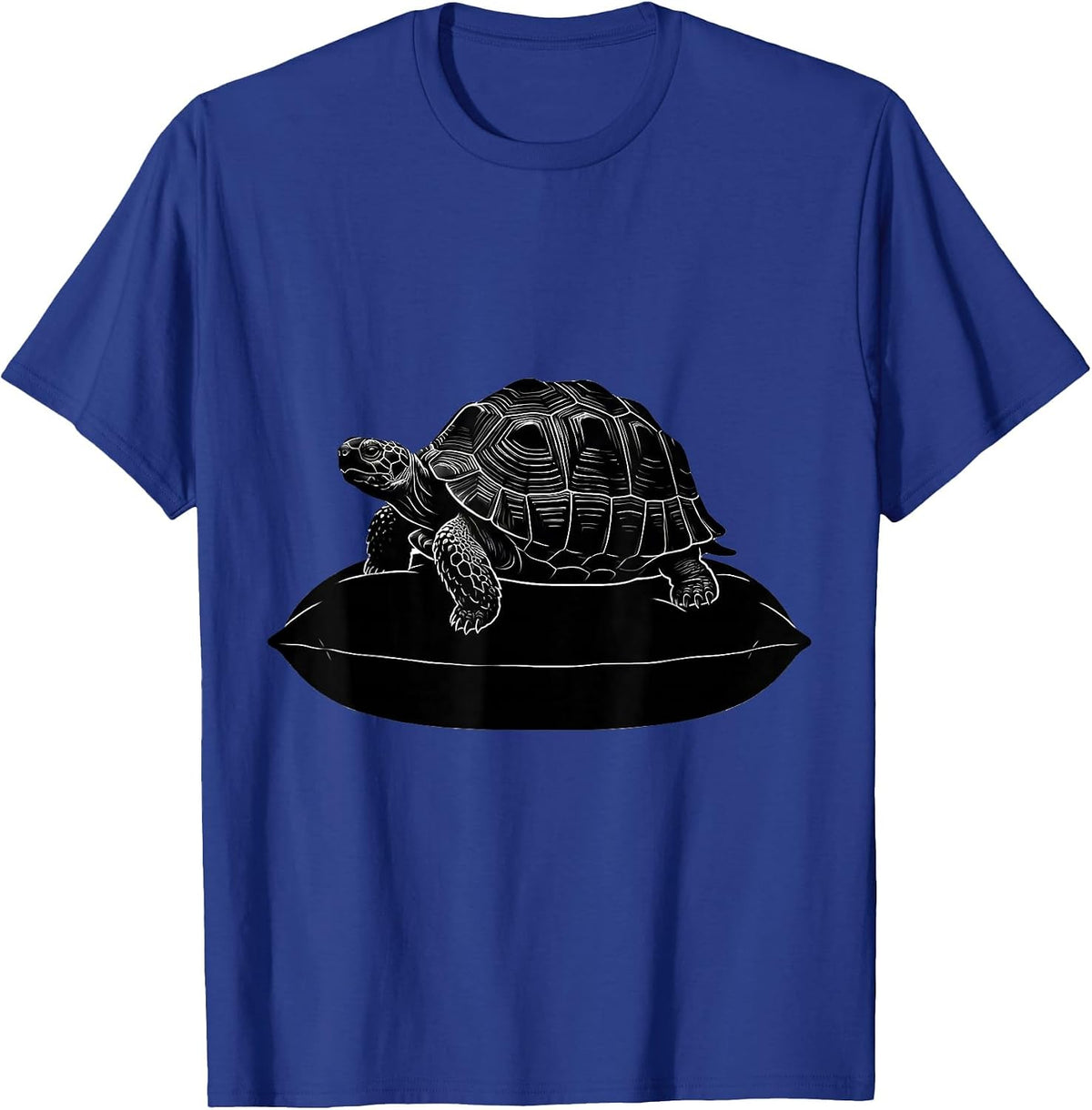 Tortoise Silhouette Pet Lover Gift Novelty T-Shirt - Royal Blue