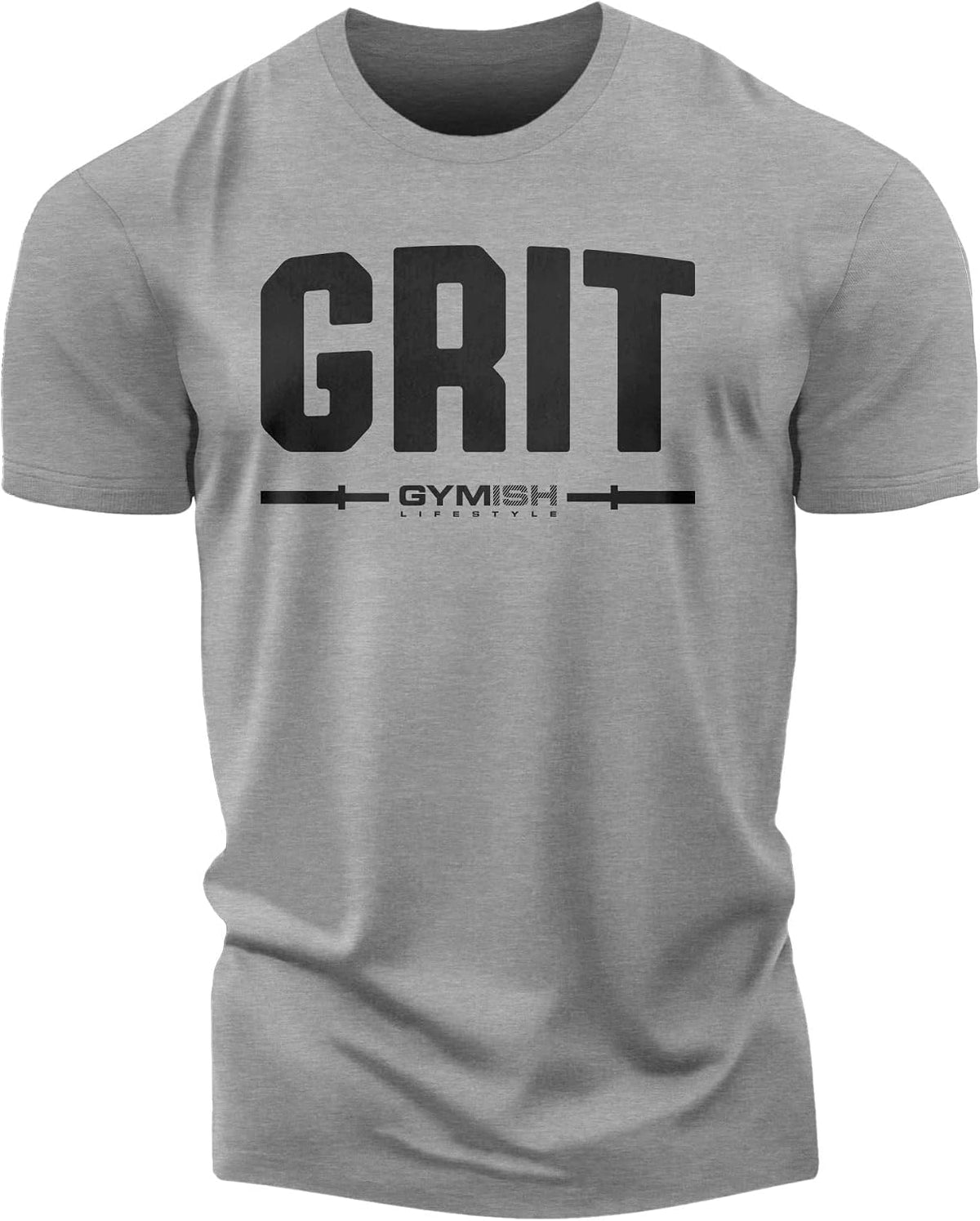 Gymish Lifestyle Grit Workout Shirt for Men - Deadlift Lifting T-Shirt - 2. Grit Grey