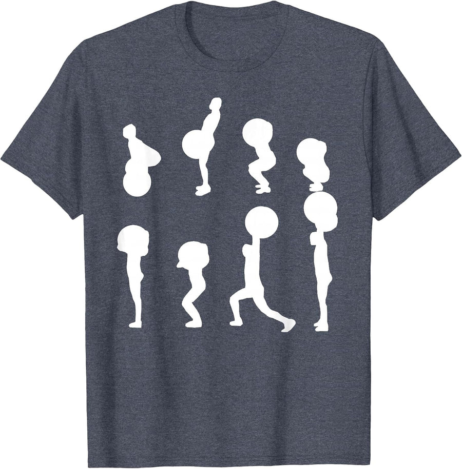 Clean and Jerk T-Shirt. Gymwear T-Shirt - Heather Blue