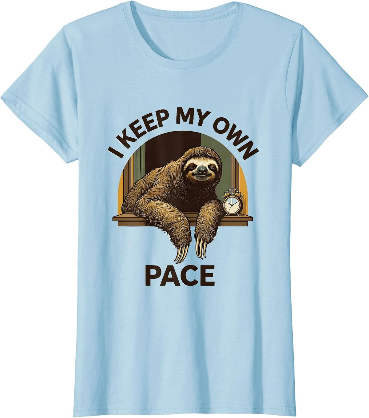 I Keep My Own Pace Funny Sloth Lover Gift for Valentine's T-Shirt - Baby Blue