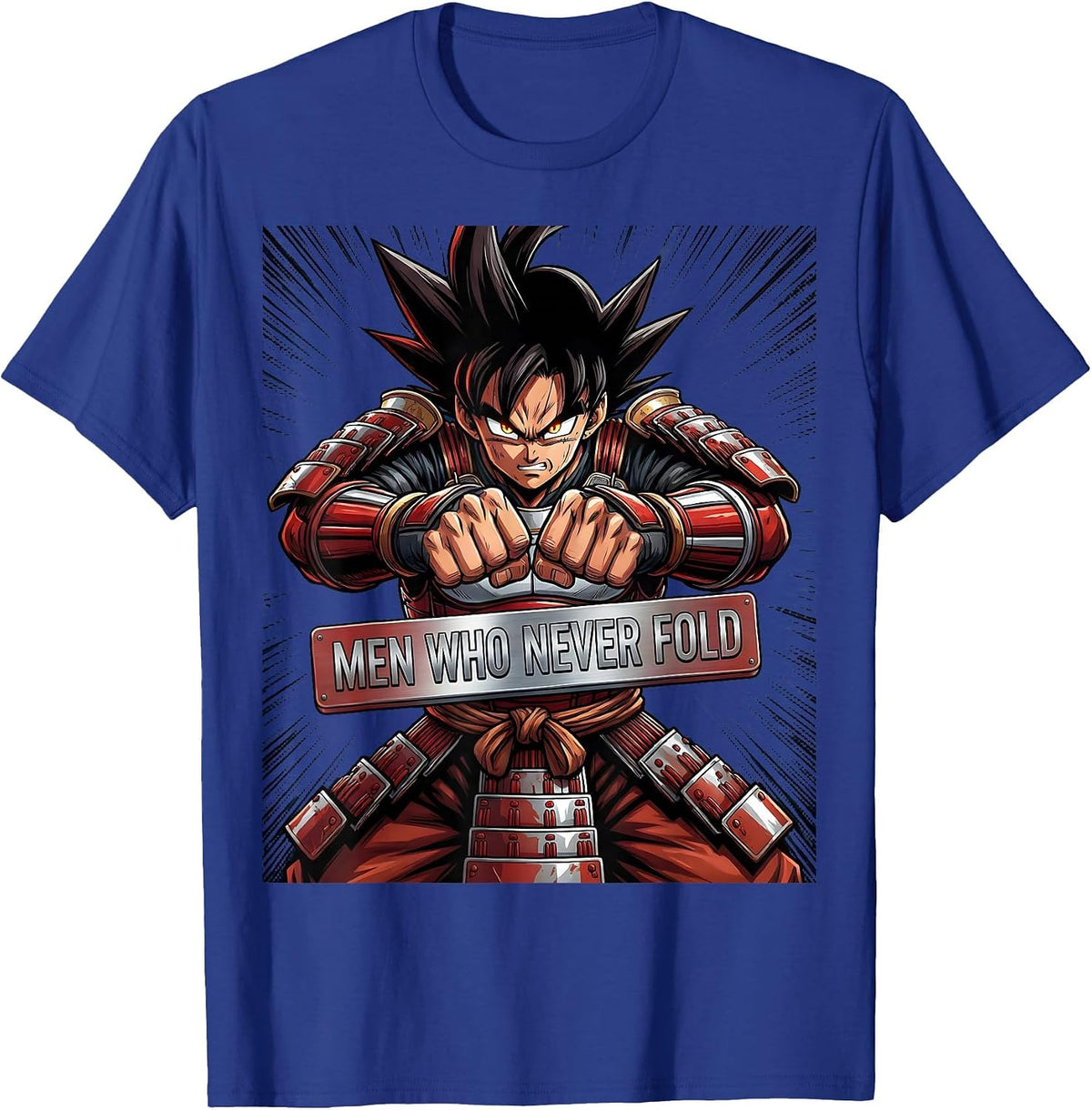 Men Who Never Fold Poker Strength Design T-Shirt - Royal Blue