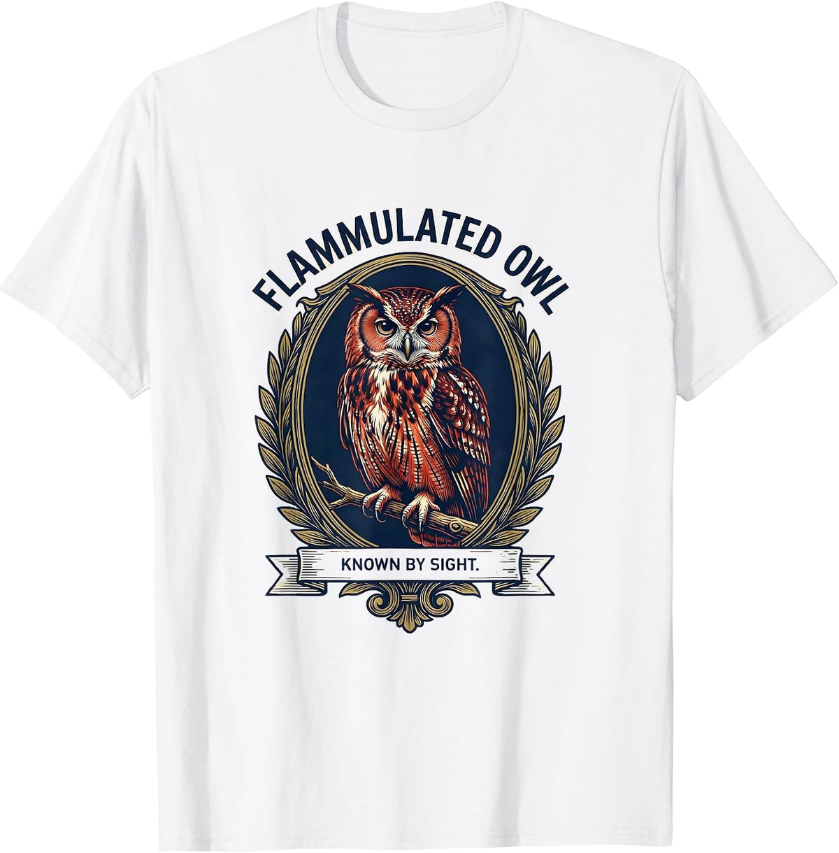 Men's Flammulated Owl Known By Sight Retro Owl Lover Humor T-Shirt - White