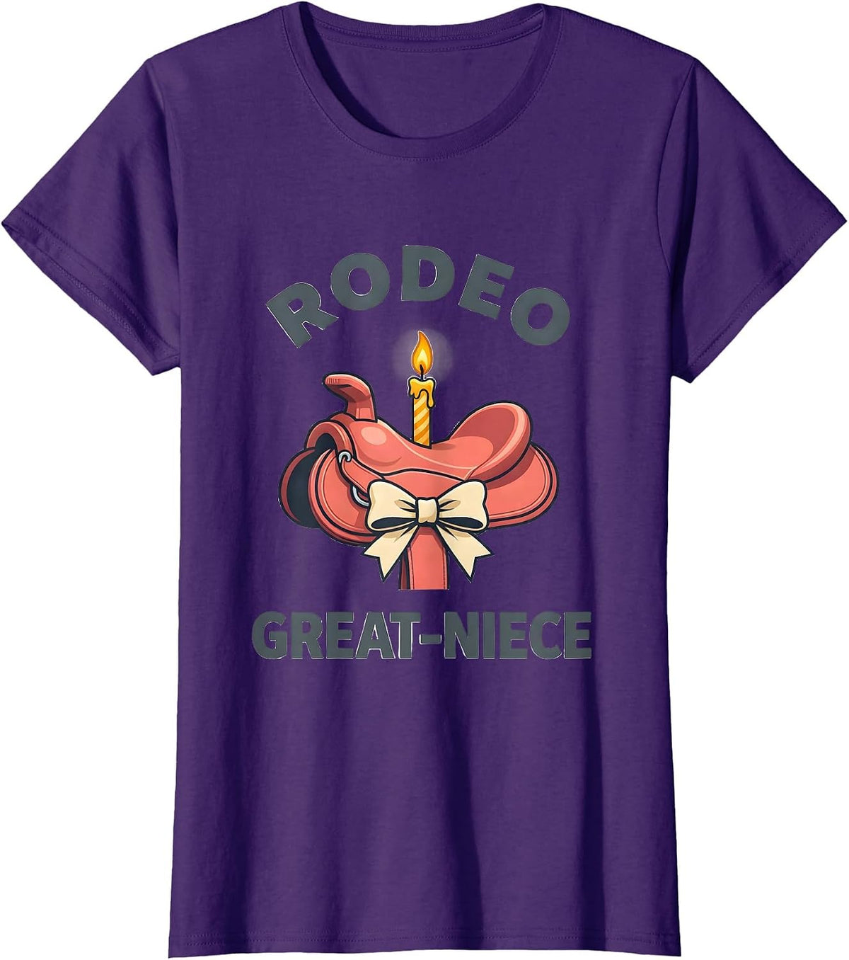 Rodeo Great-Niece Pink Boots Coquette CowGirl Birthday Party T-Shirt - Purple