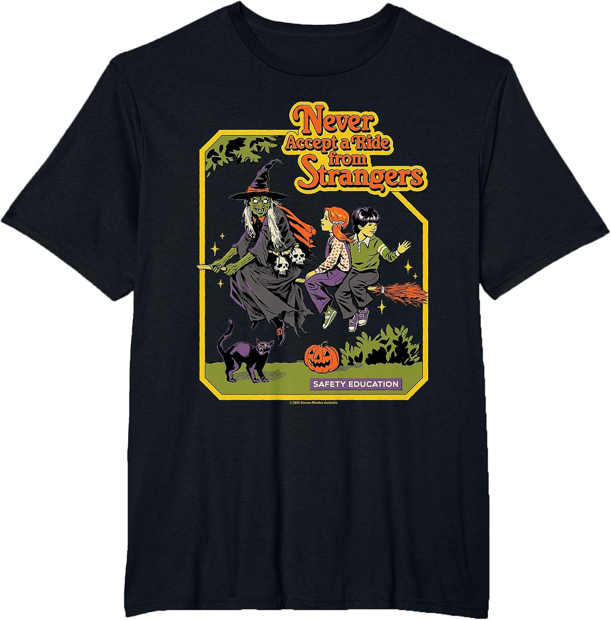 A Ride Witches Halloween Sarcastic Retro Funny Adult Humor T-Shirt - Black