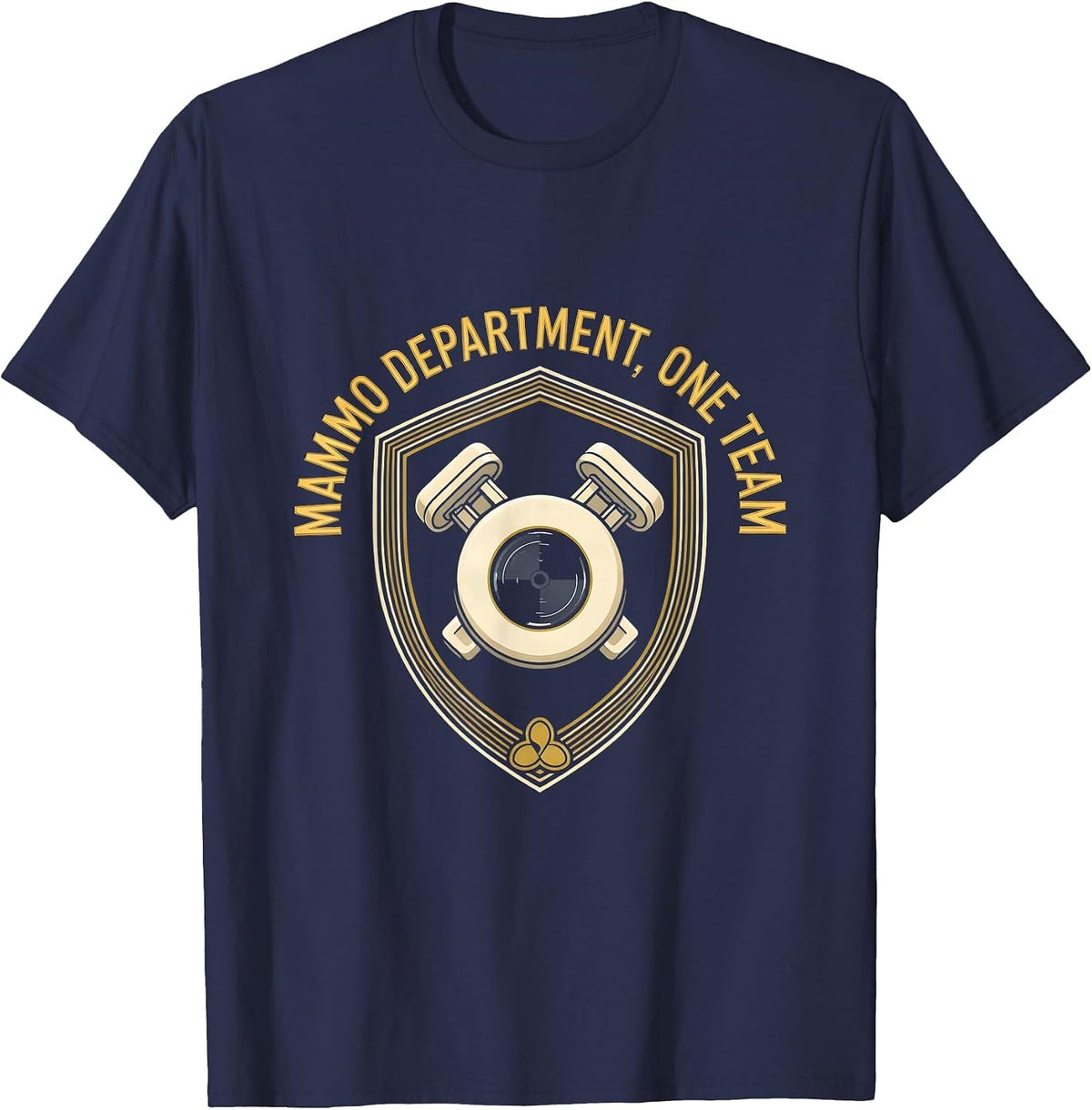 Mammo Department One Team Radiology Tech Rad Tech X-Ray T-Shirt - Navy Blue