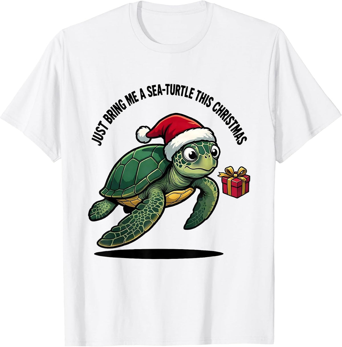 Men's Just Bring Me A Sea Turtle This Christmas Sea Turtle Lover T-Shirt - White