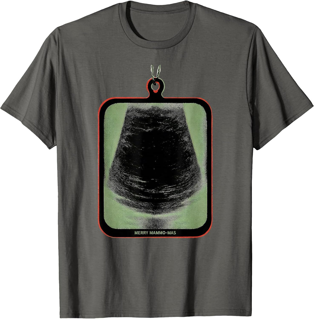 Men's Merry Mammo-mas Radiology Tech Christmas Humor Gift T-Shirt - Asphalt Grey