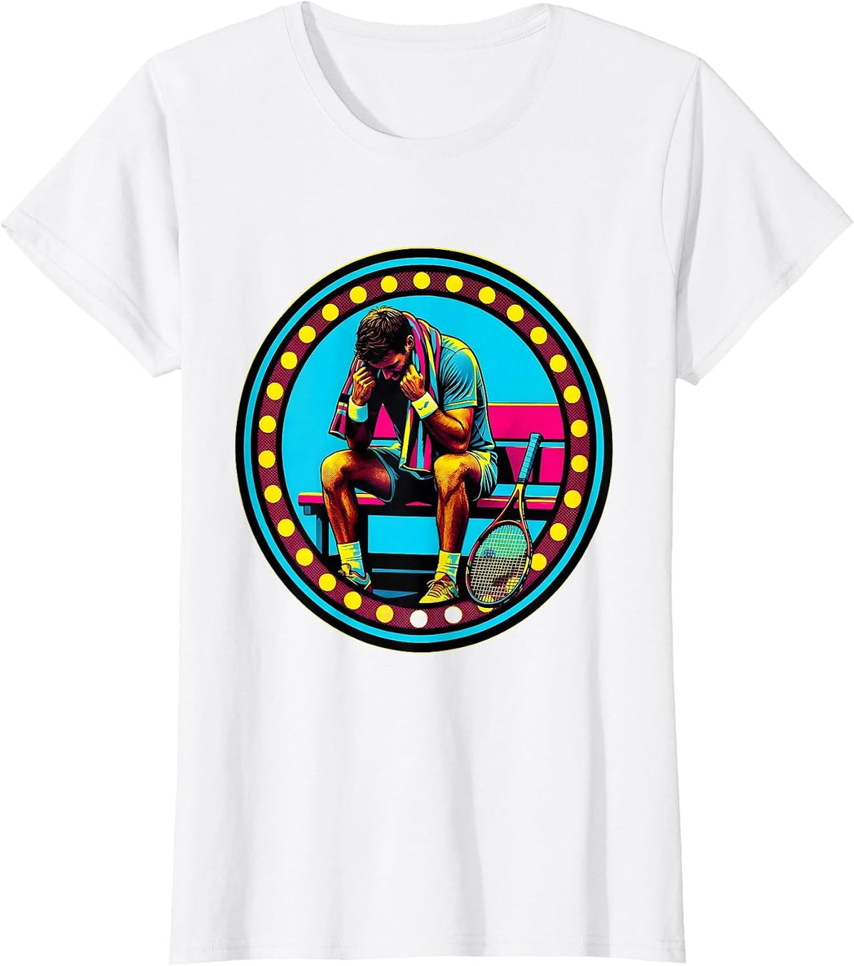 Tennis Champion Rest Graphic Tee T-Shirt - White