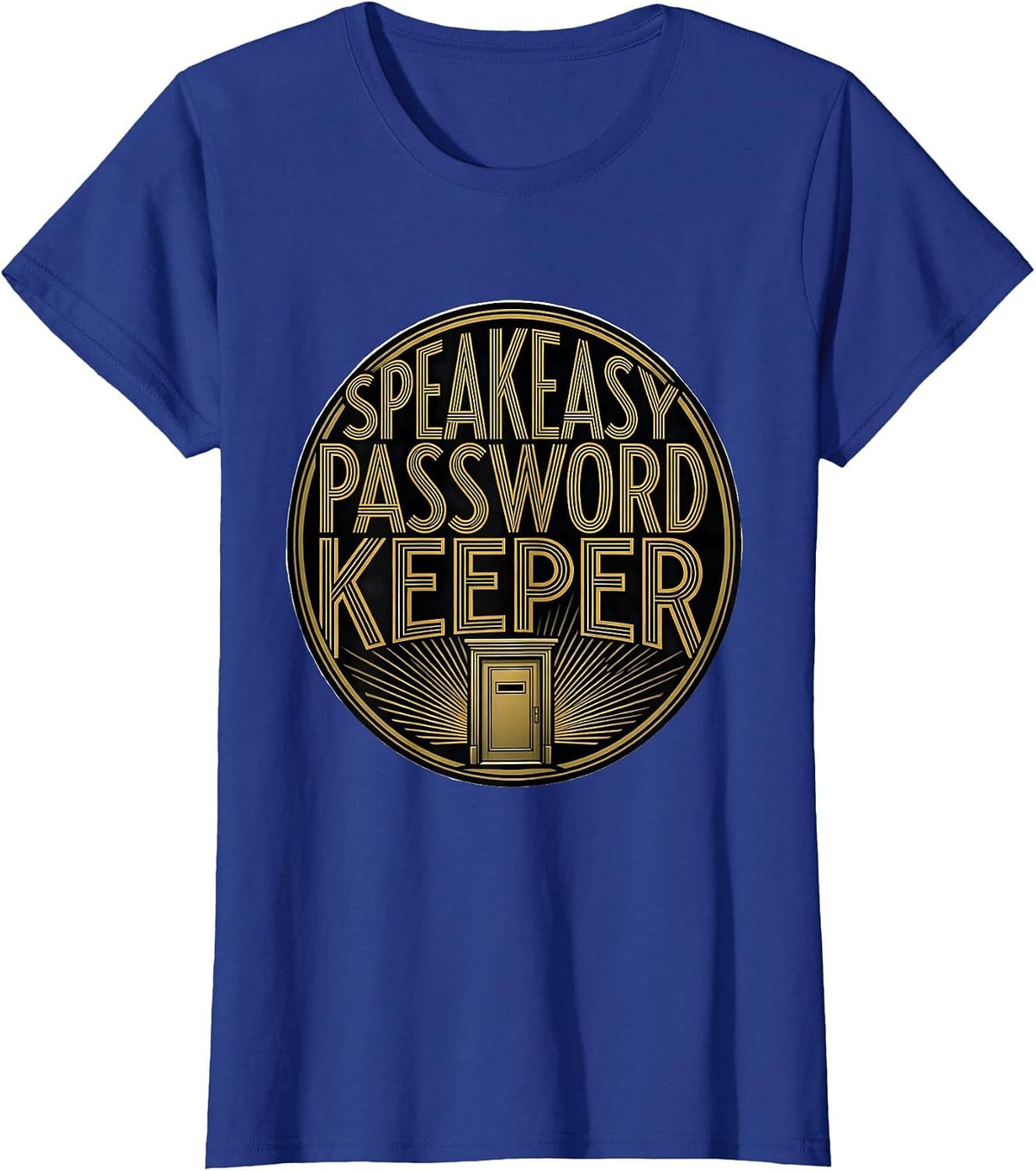 Women's Speakeasy Password Keeper Roaring 1920s Vintage Glamour New T-Shirt - Royal Blue