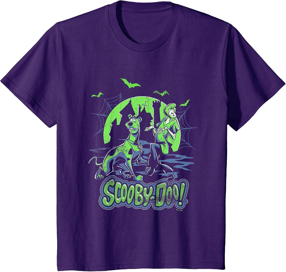 Scooby-Doo Halloween Full Moon Spooky Castle Surprise! T-Shirt - Purple