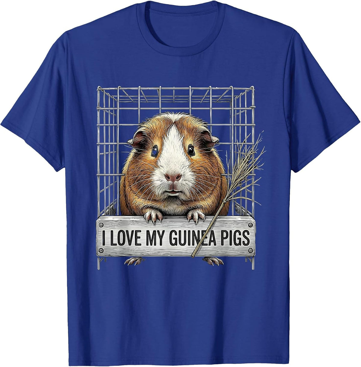 Men's I Love My Guinea Pigs Funny Guinea Pig Lover Pet Humor T-Shirt - Royal Blue