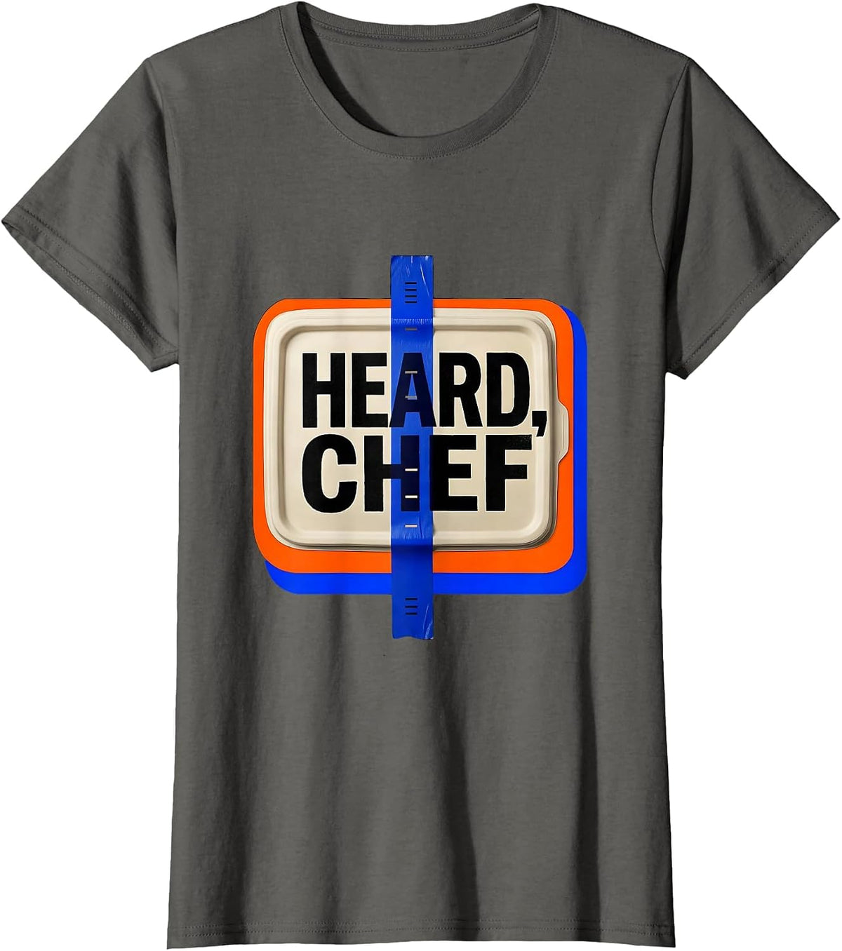 Women's Heard, Chef Funny Chef Restaurant Kitchen Staff Culinary T-Shirt - Asphalt Grey
