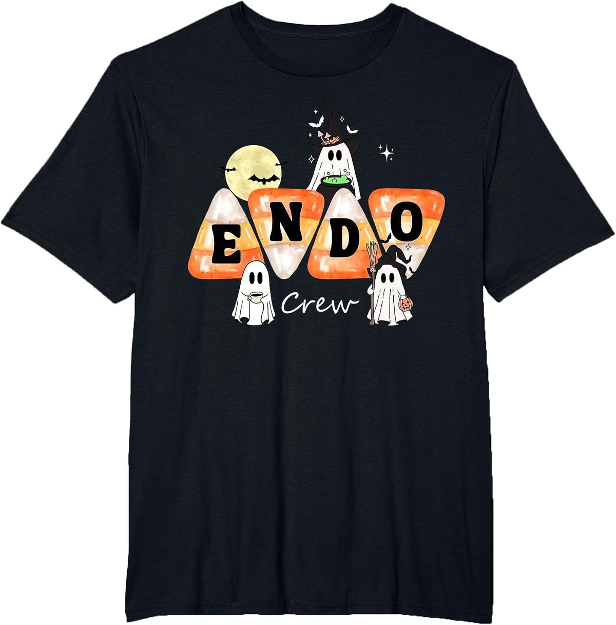 Endo Crew Endoscopy Nurse GI Colonoscopy Colon Halloween T-Shirt - Black