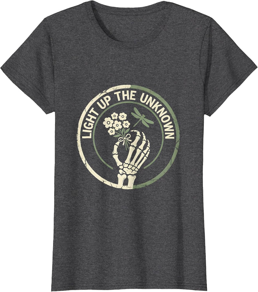 Women's Light Up the Unknown Radiology Design T-Shirt - Dark Heather Grey