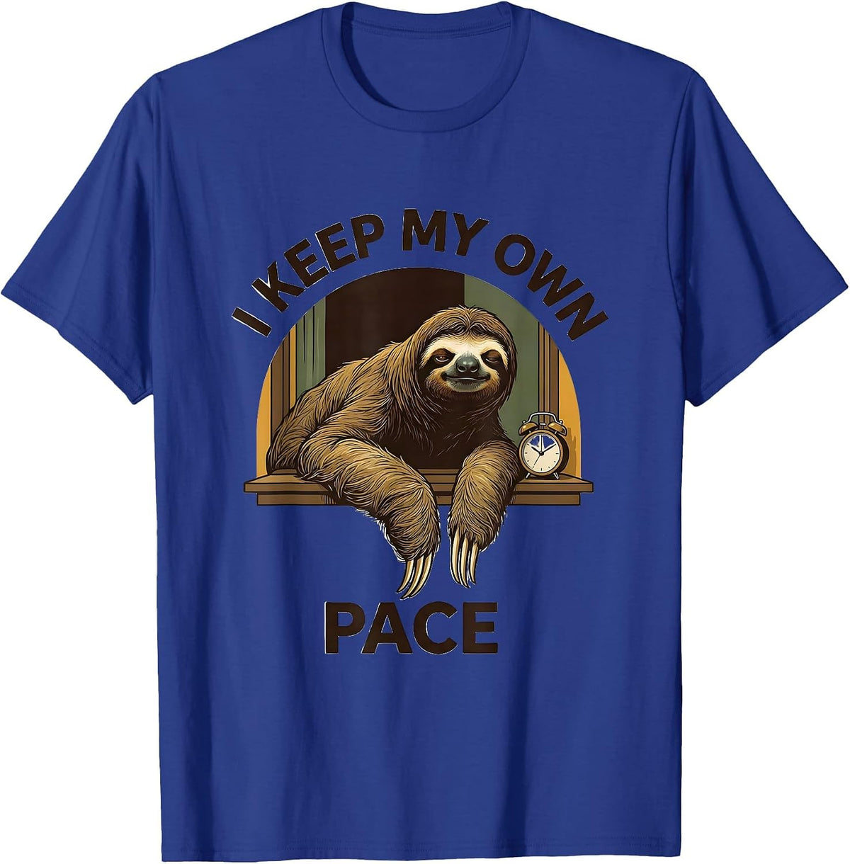 I Keep My Own Pace Funny Sloth Lover Gift for Valentine's T-Shirt - Royal Blue