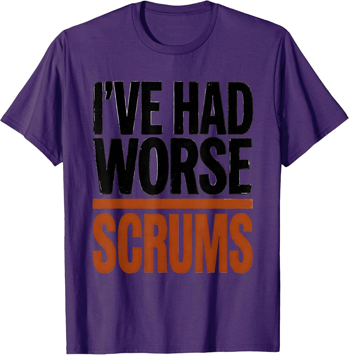 I've Had Worse Scrums Funny Rugby Player Coach Fan Vintage T-Shirt - Purple