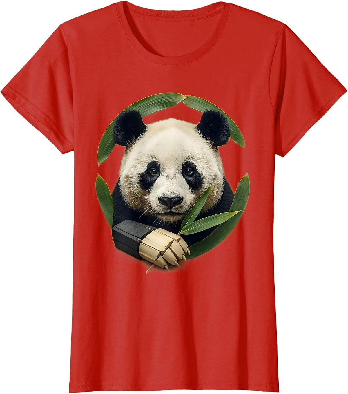 Panda Mask Midcentury Modern Animal Humor Gift T-Shirt - Red