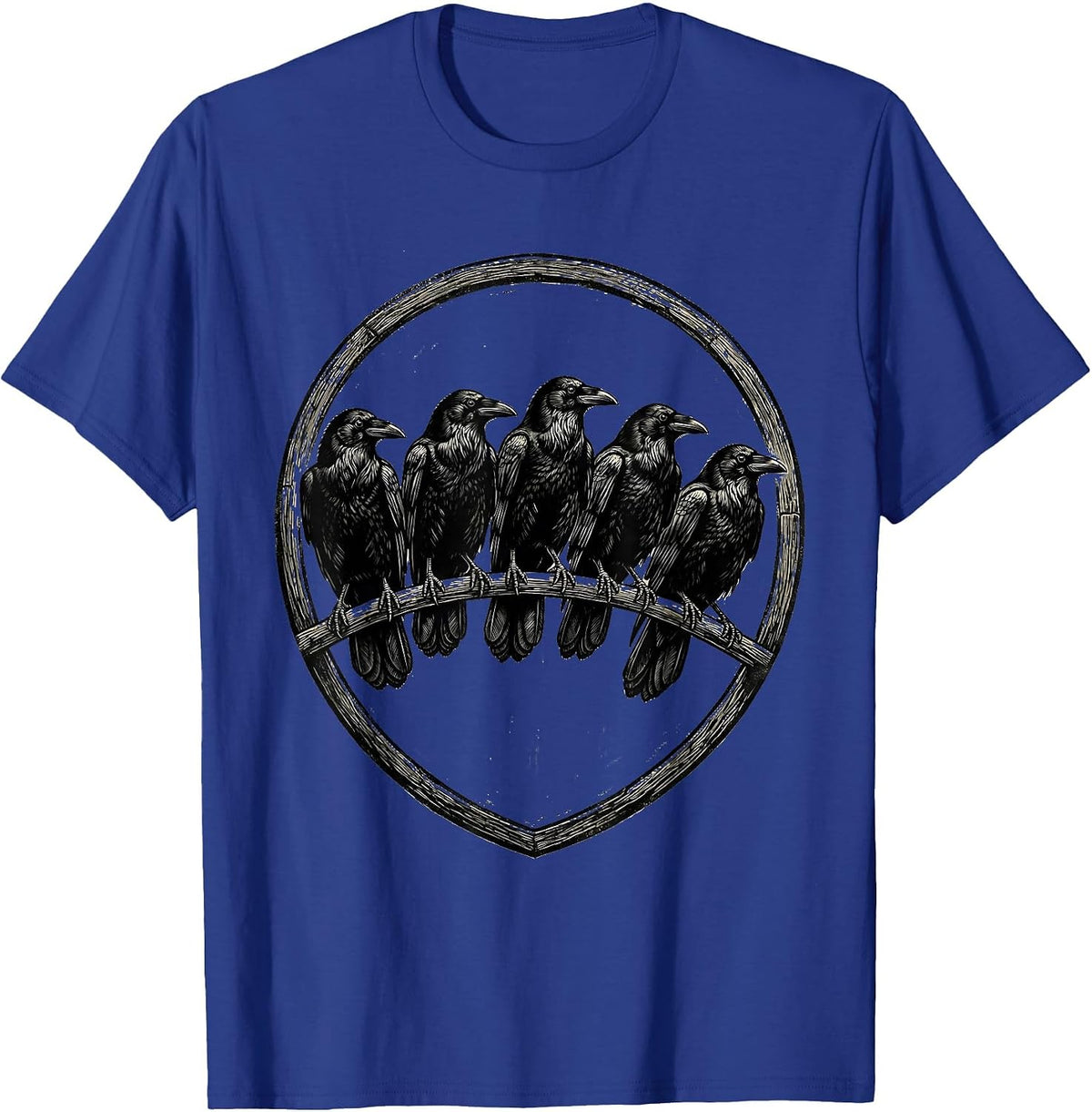Murder Of Crows Dark Humor Gothic Bird Lover T-Shirt - Royal Blue