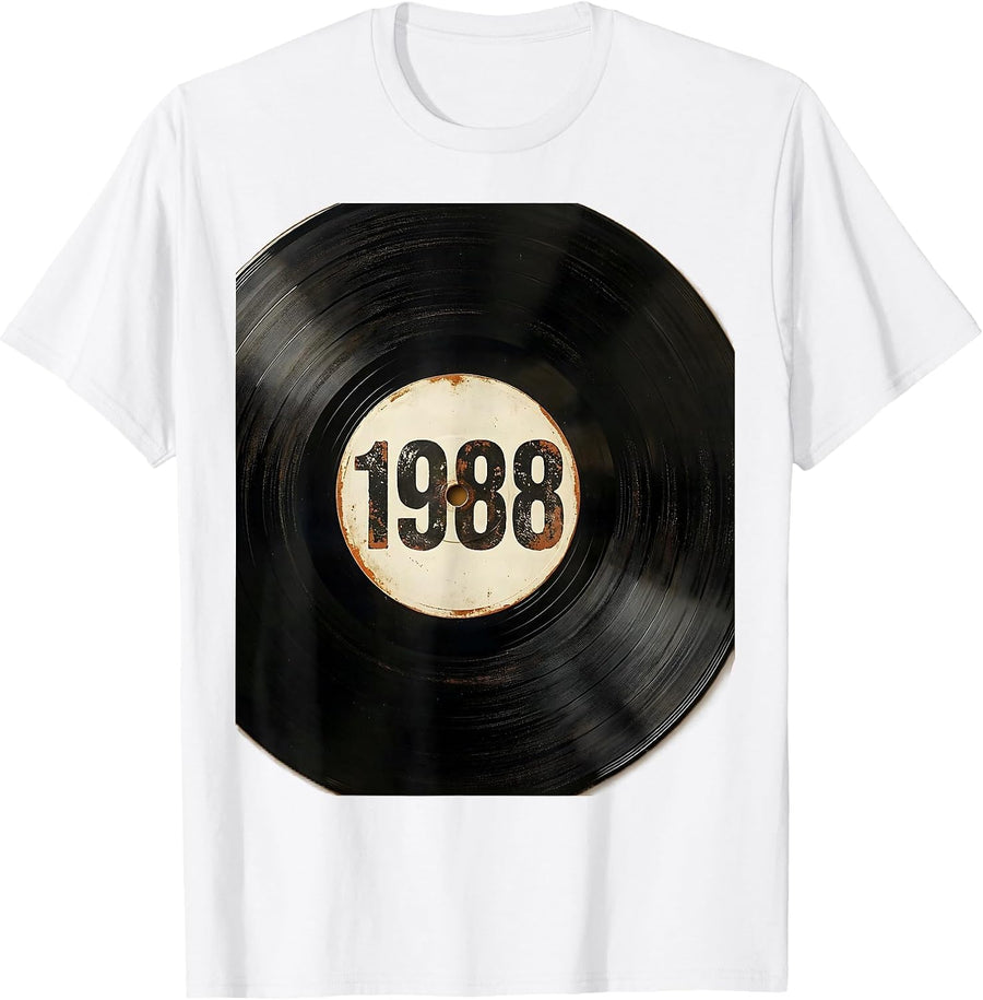 Men's 1988 Vintage 90s Hip-Hop Rap Music Lyric Nostalgia T-Shirt - White