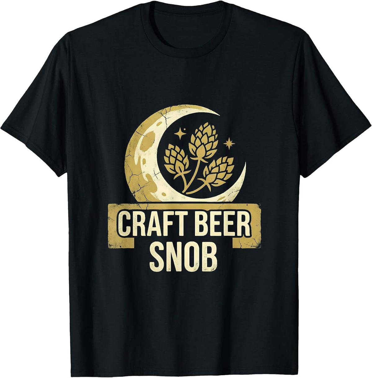 Men's Craft Beer Snob Funny Beer Lover Design T-Shirt - Black