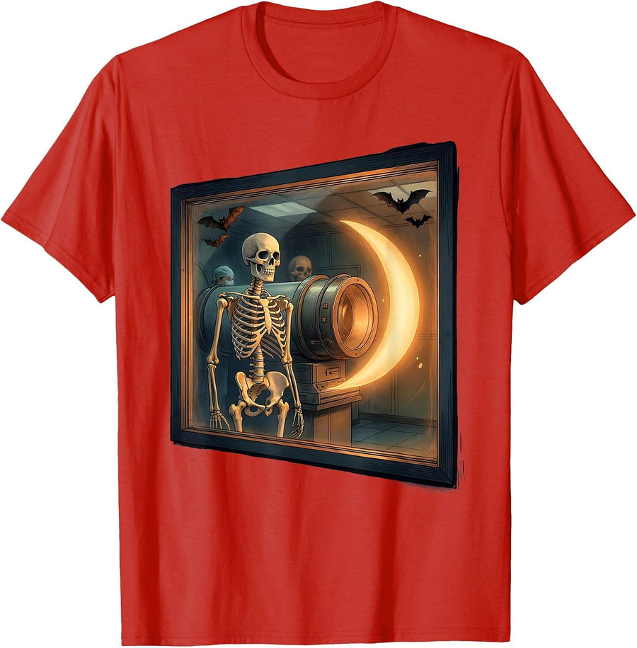 Men's Lead Glass Control Room Halloween Radiology Tech Humor T-Shirt - Red