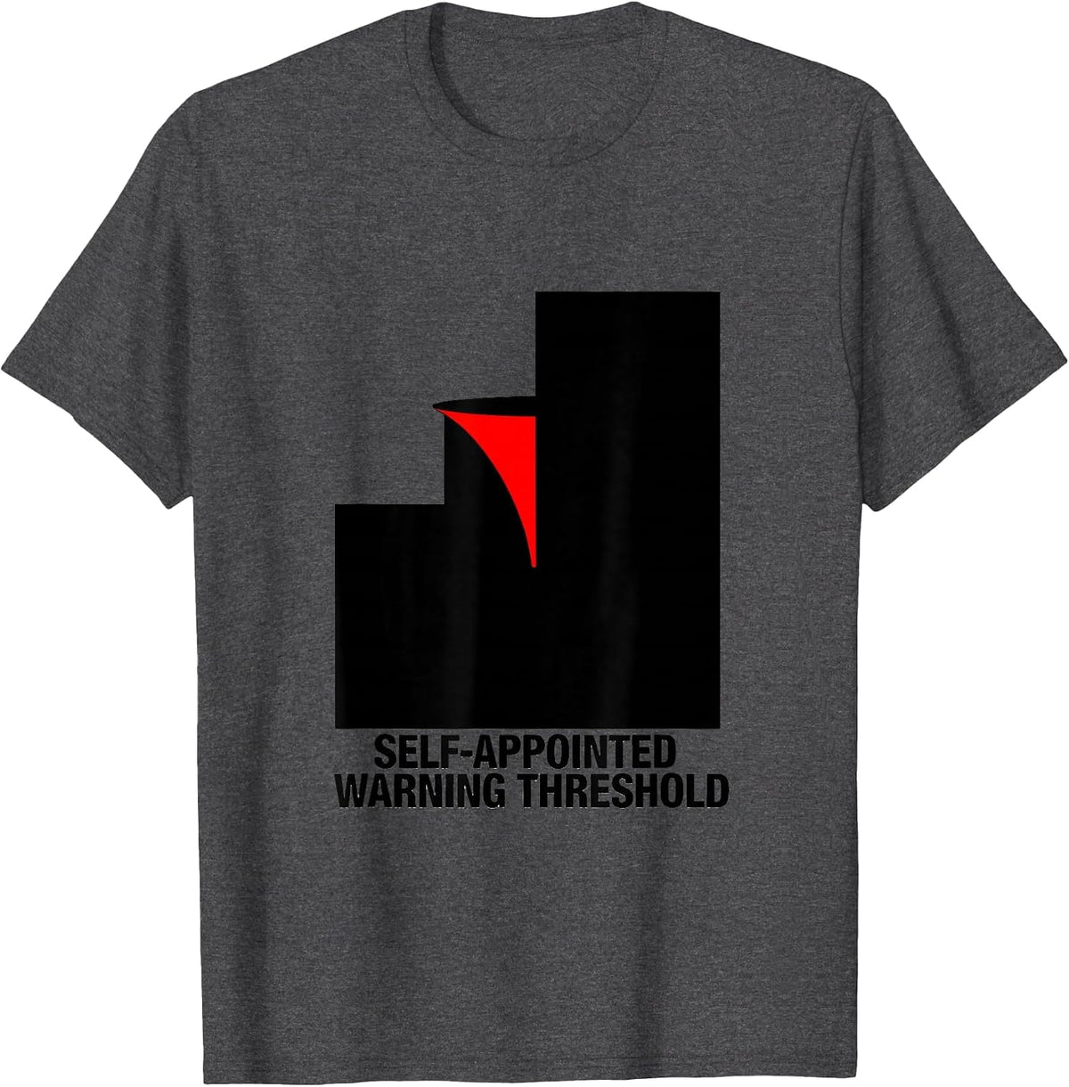 Men's Self-Appointed Warning Threshold Storm Chaser Meteorology T-Shirt - Dark Heather Grey