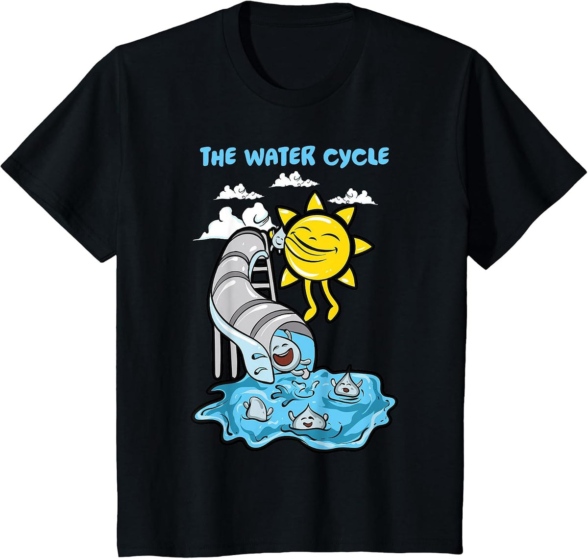 The Water Cycle | Funny Meteorologist Science Weather Nerd T-Shirt - Black