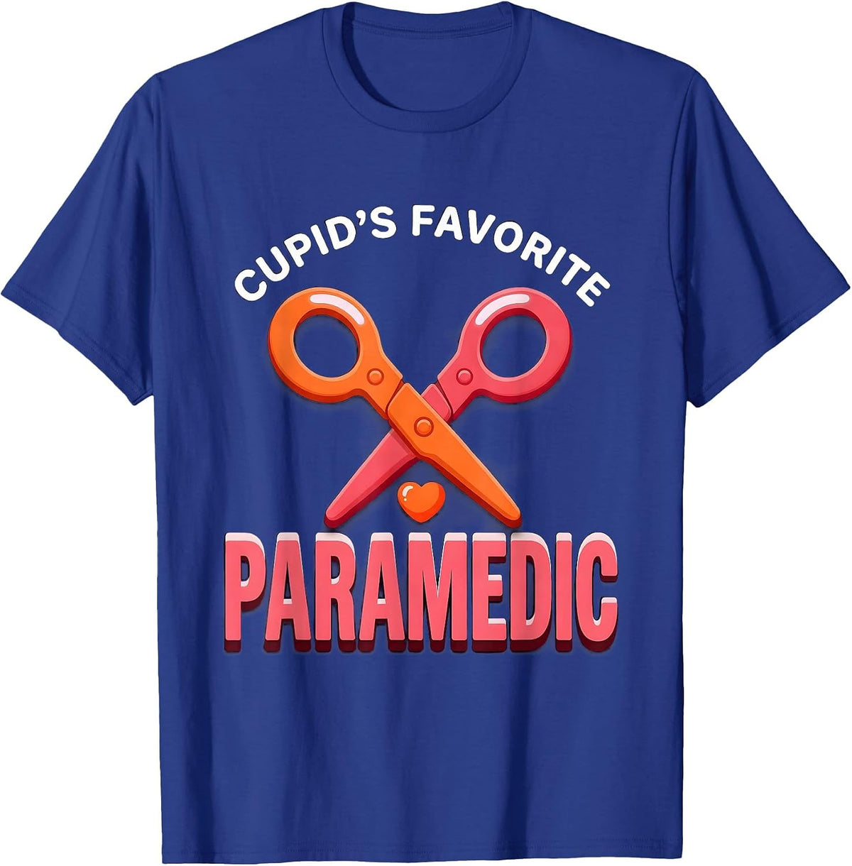 Men's Cupid's Favorite Paramedic Funny Occupation Valentine Humor T-Shirt - Royal Blue