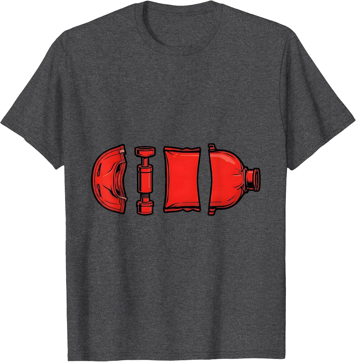 Men's Bag-Valve Resuscitator EMS Paramedic EMT Gift T-Shirt - Dark Heather Grey