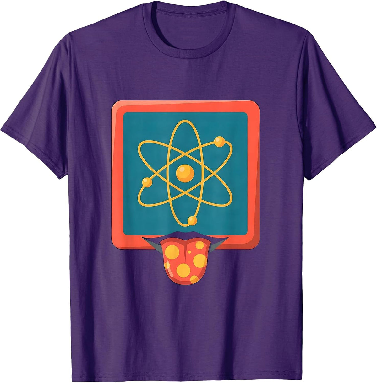 Men's Periodic Table Element Lick Funny Chemistry Graphic T-Shirt - Purple