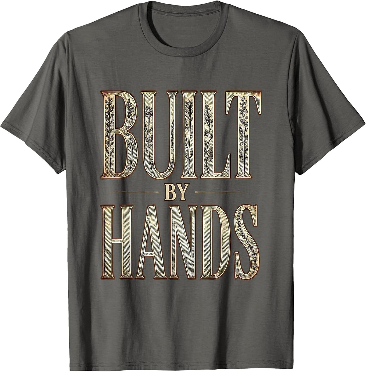 Built by Hands Labor Day Toolbelt Design T-Shirt - Asphalt Grey