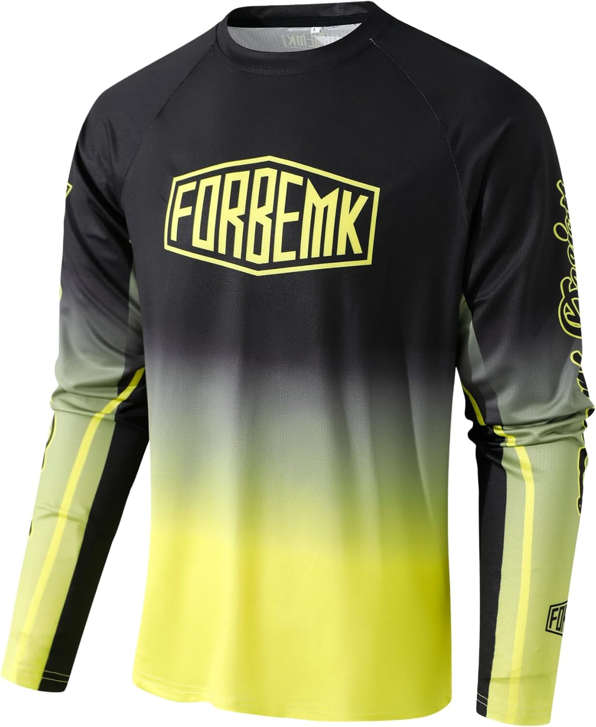 FORBEMK Men's Bike Shirts Long Sleeve Quick Dry&Moisture-Wicking Running Hiking Cycling Jerseys Long Sleeve Bicycle Shirt -