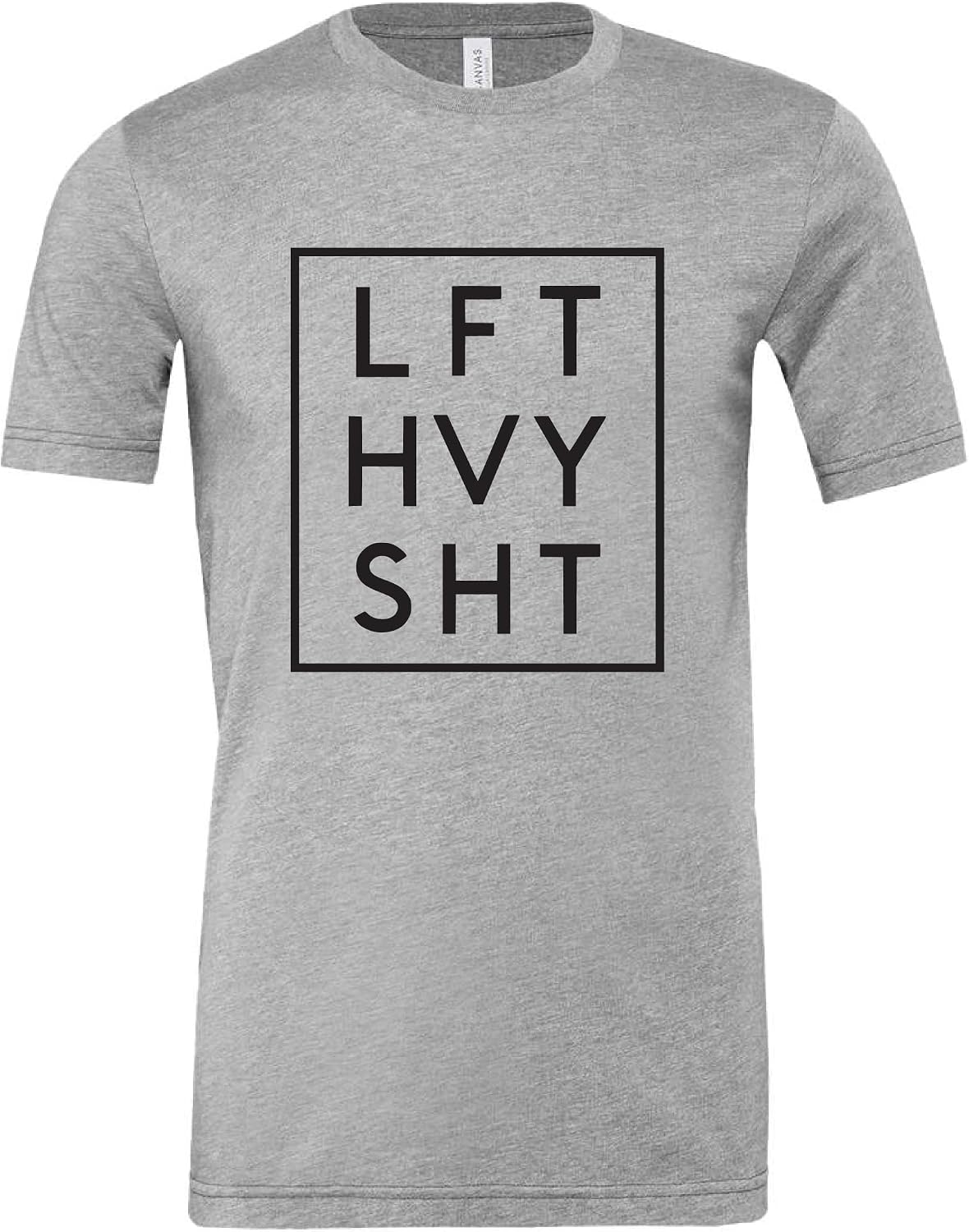 LFT HVY SHT Gym Motivation Shirt | Funny Workout Tee for Men | Weightlifting Gift for Brother, Dad, Husband - Athletic