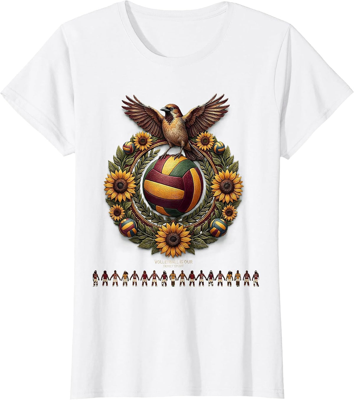 Volleyball Is Our Family Sport Volleyball Mom T-Shirt - White