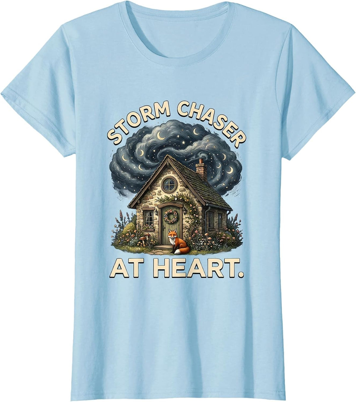 Women's Storm Chaser At Heart Stronger Than The Storm T-Shirt - Baby Blue