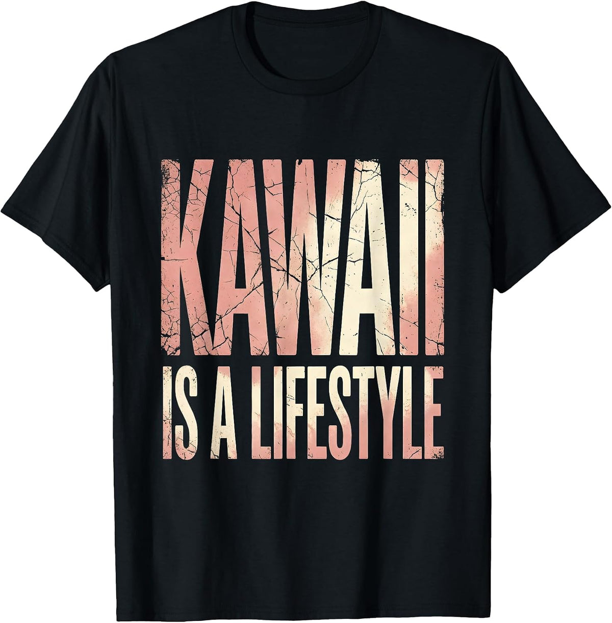 Men's Kawaii Is A Lifestyle Cute Aesthetic Design T-Shirt - Black