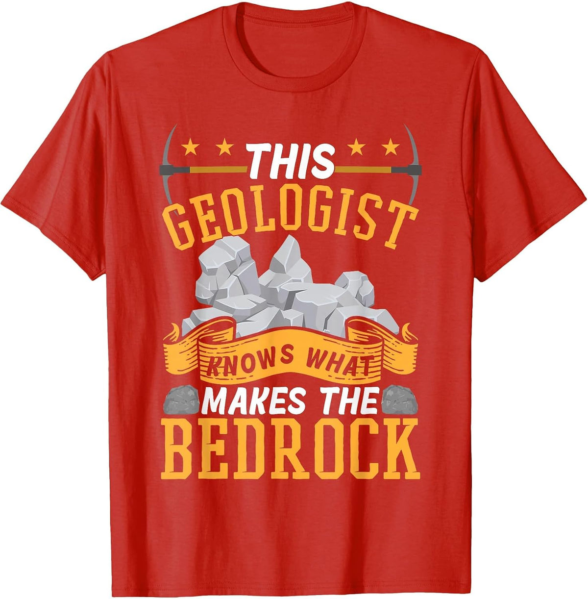 Funny Mineral Rock Collector Rockhound Geologist T-Shirt - Red