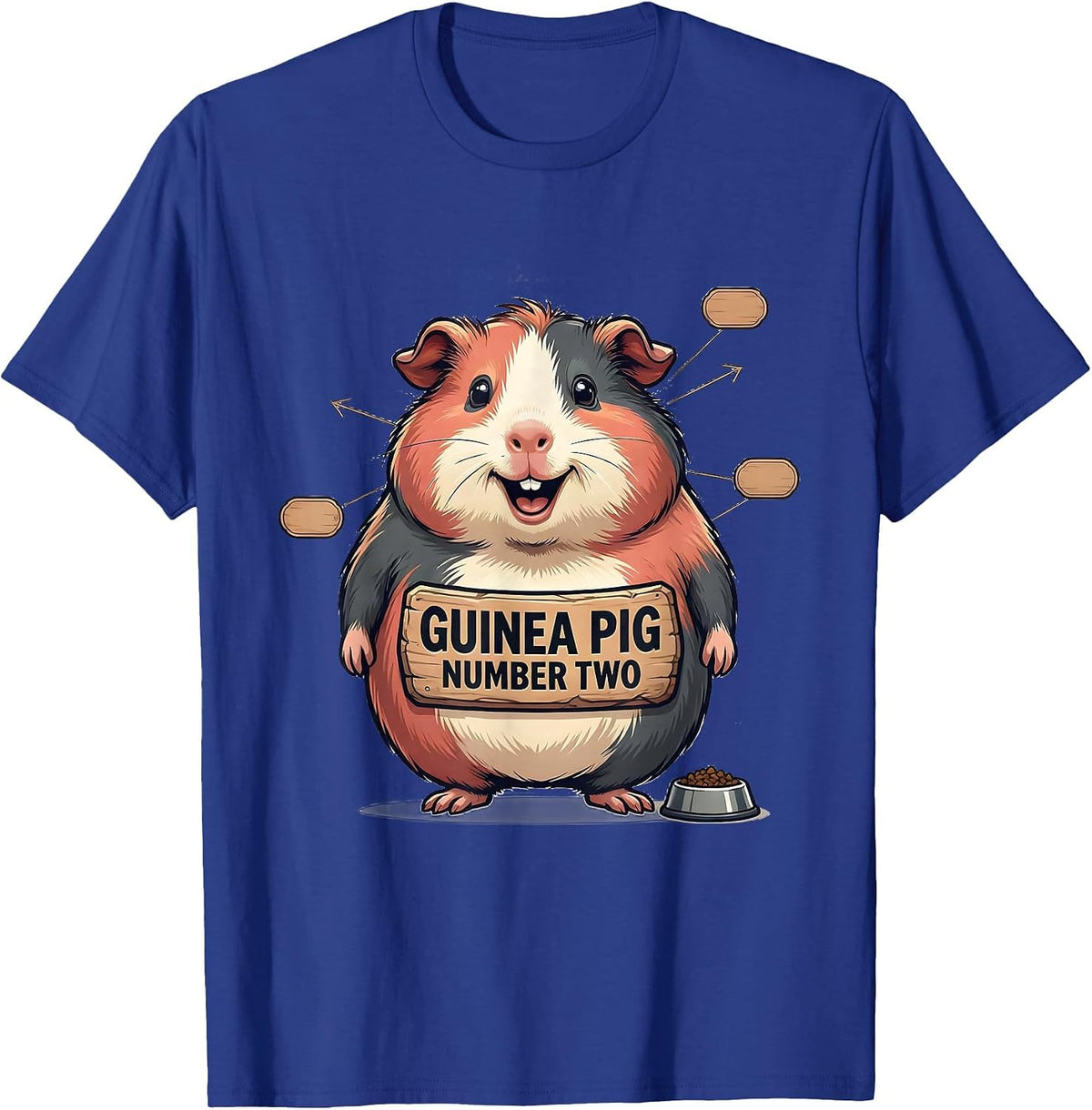 Guinea Pig Number Two Funny Pig Lover Novelty Mascot T-Shirt - Royal Blue