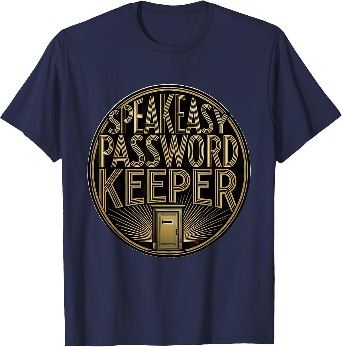 Men's Speakeasy Password Keeper Roaring 1920s Vintage Glamour New T-Shirt - Navy Blue