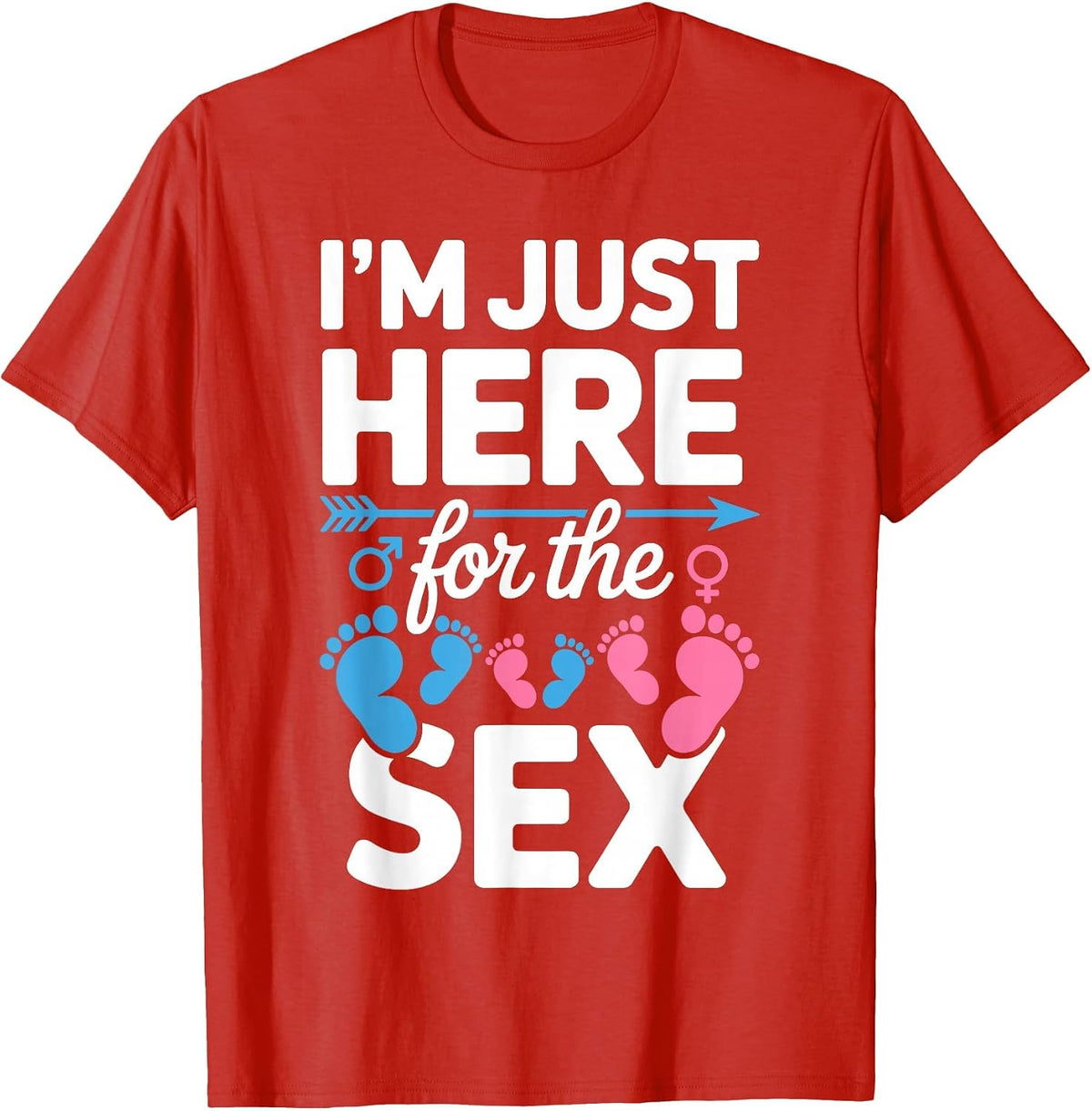 Gender Reveal Costume for Men Women Adult Gender Reveal T-Shirt - Red