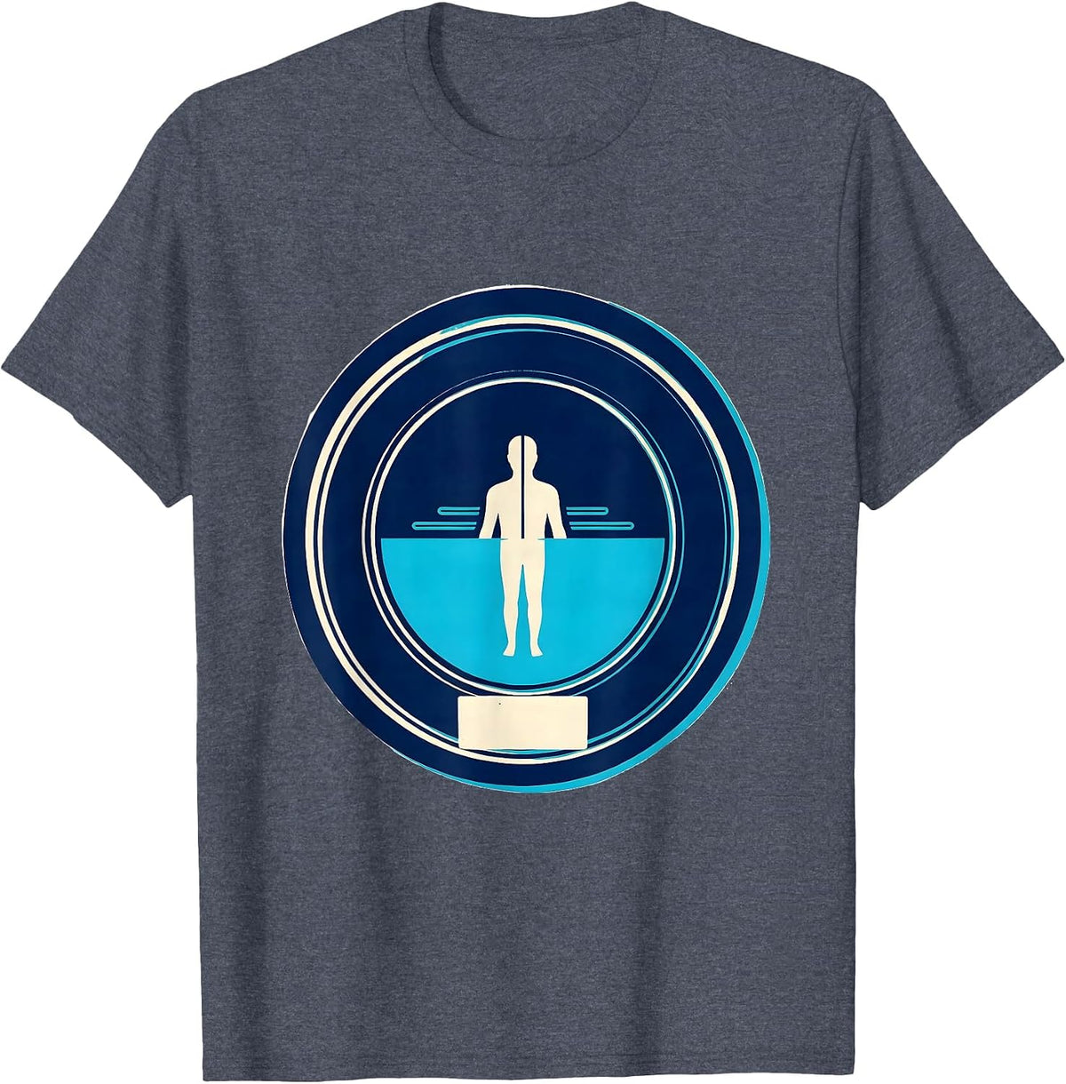 Stamp Seal Baptism Badge Christian Water Keepsake T-Shirt - Heather Blue